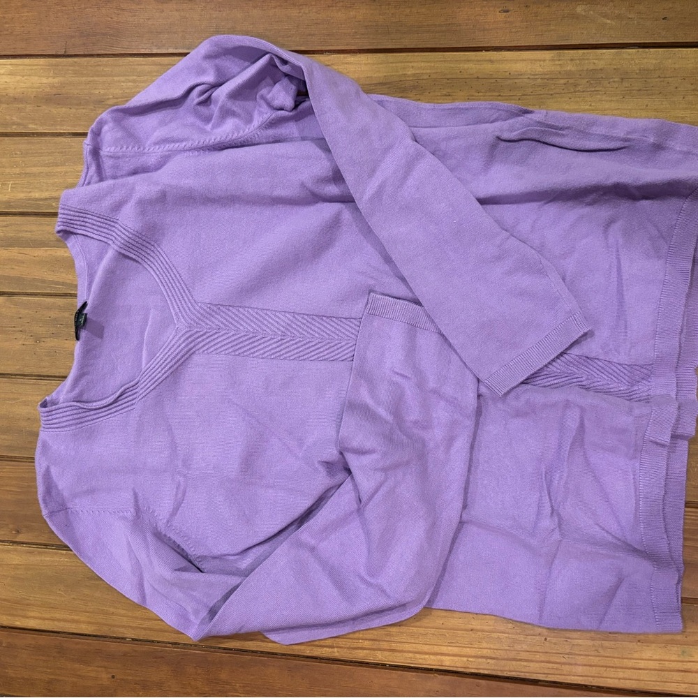 Talbots Purple V-Neck Sweater